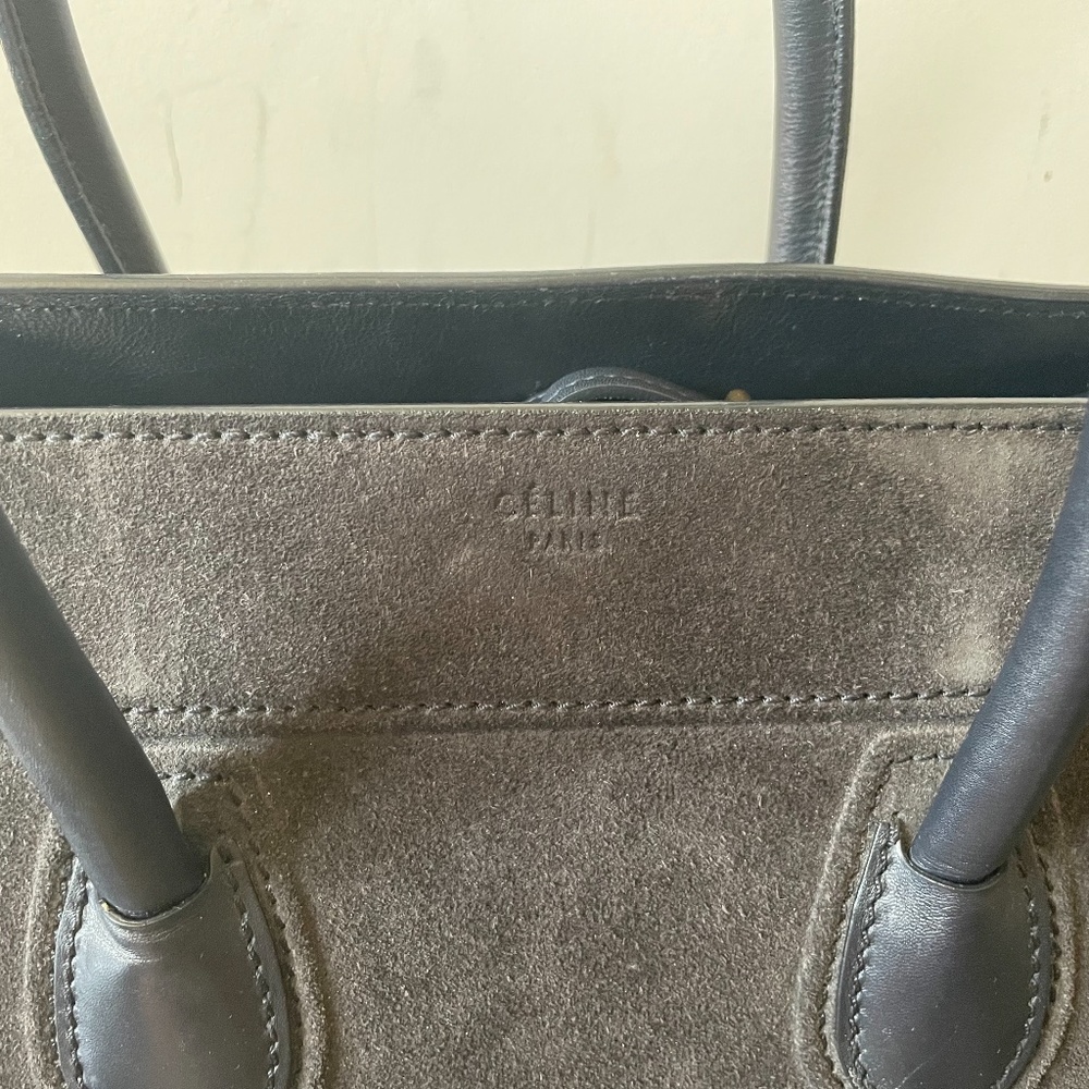 SOLD 1050 Celine Phantom Bag Blue Suede Leather Medium - Picture 8 of 8